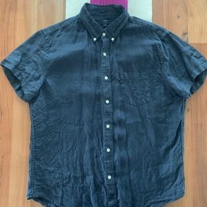 J Crew Linen Short Sleeve Shirt - L